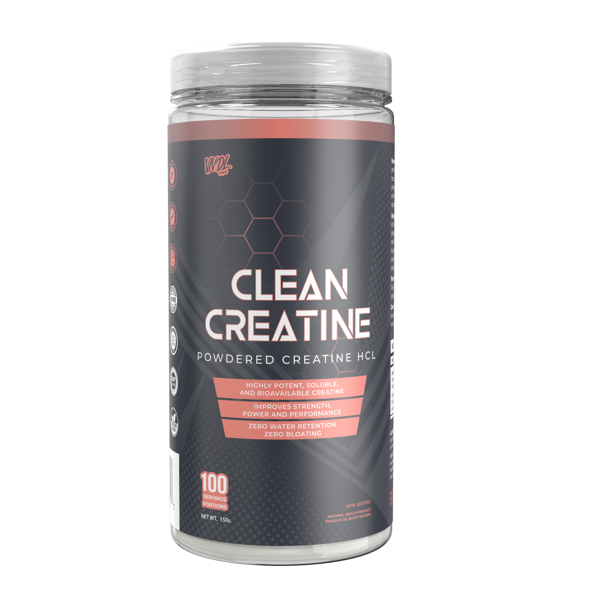 CLEAN CREATINE POWDER - PURE CREATINE HCL